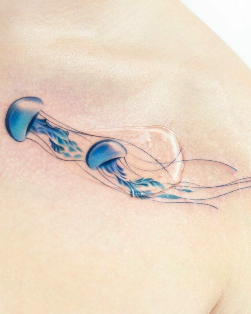 Simple Sting Ray Jellyfish Tattoo Design
