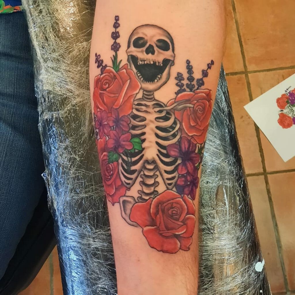 Skeleton Rose Tattoo