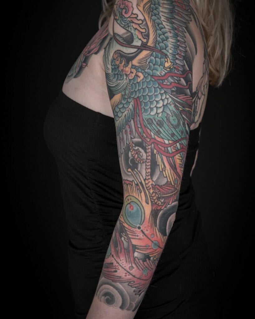 Sleeve Japanese Phoenix Tattoo
