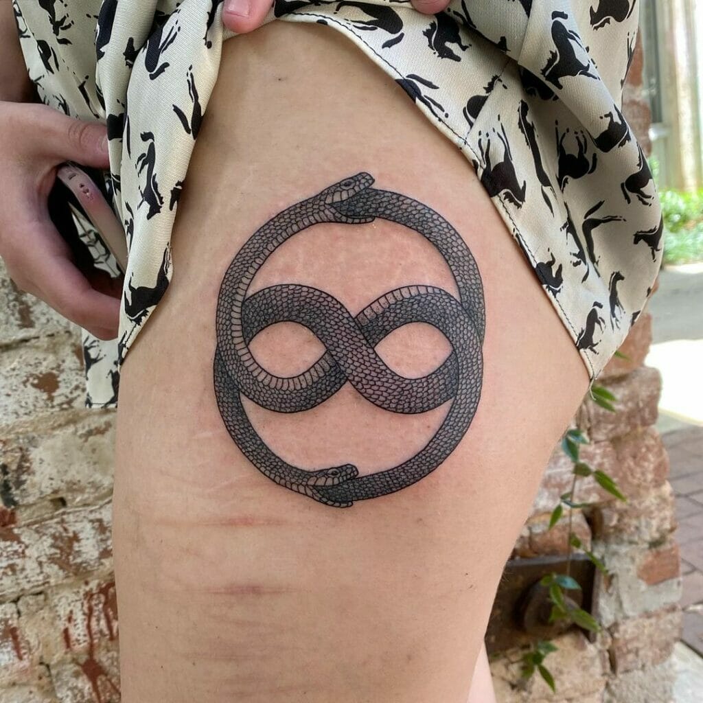 Snake And Infinity Tattoo Designs