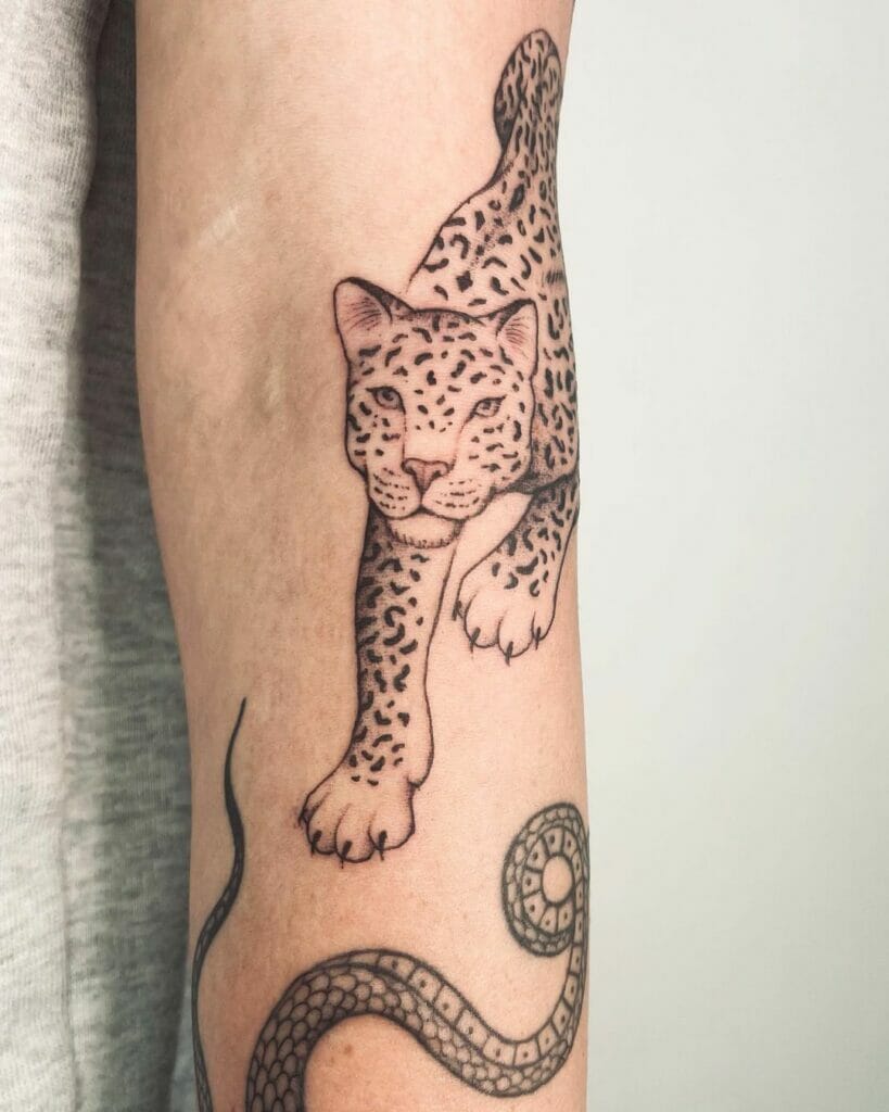 Snake And Jaguar Tattoo