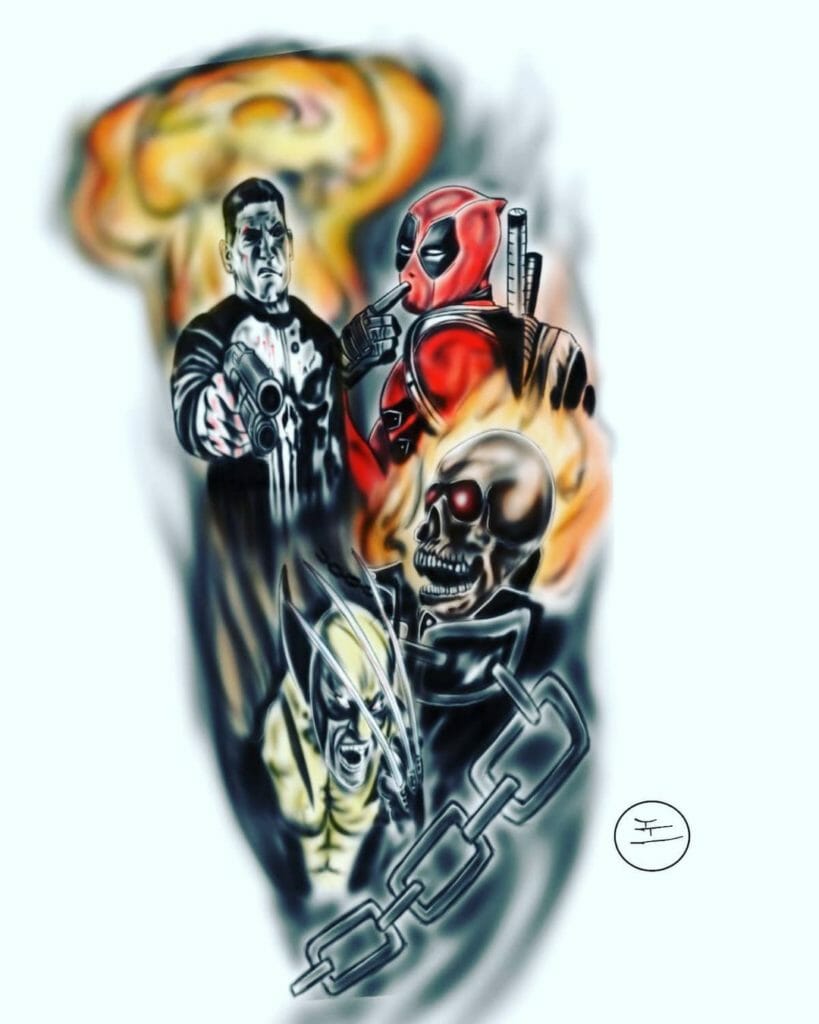 Superb Ghost Rider Tattoo Ideas For Marvel Fans