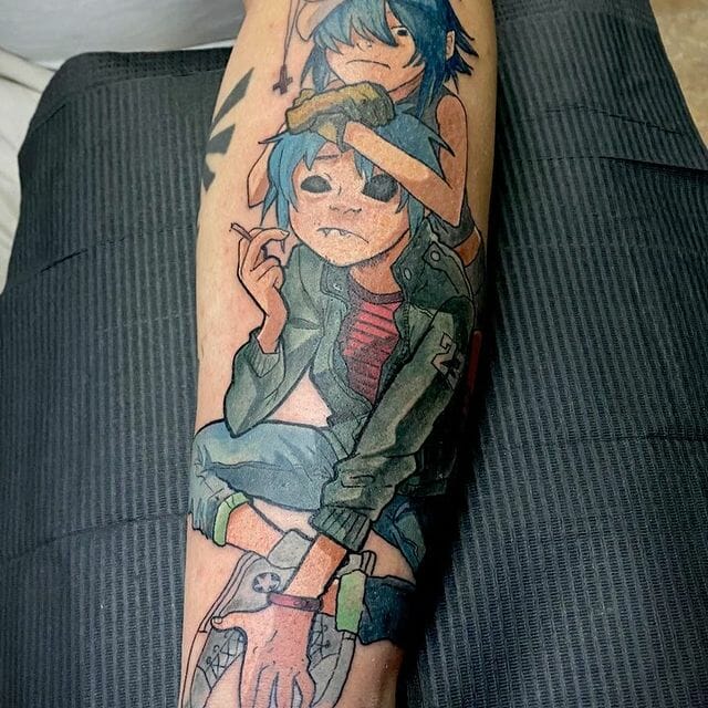 Tattoo Sleeve Designs For Fans Of The Gorillaz
