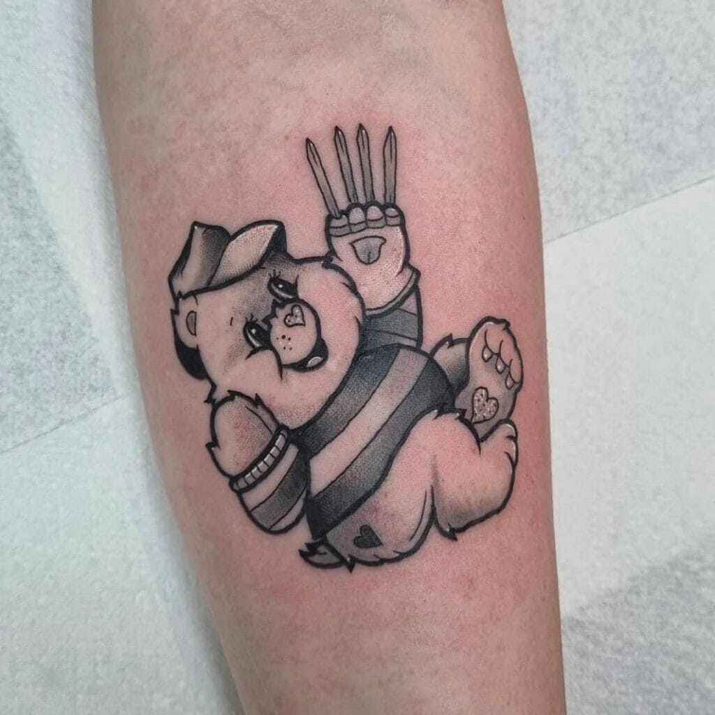 The Care Bear Themed Freddy Krueger Tattoo