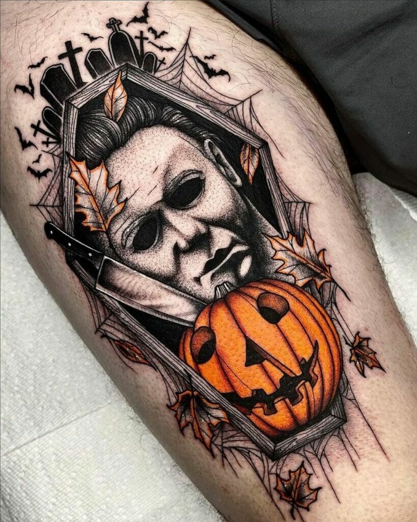 The Deadly Pumpkin Jack O Lantern Tattoo 