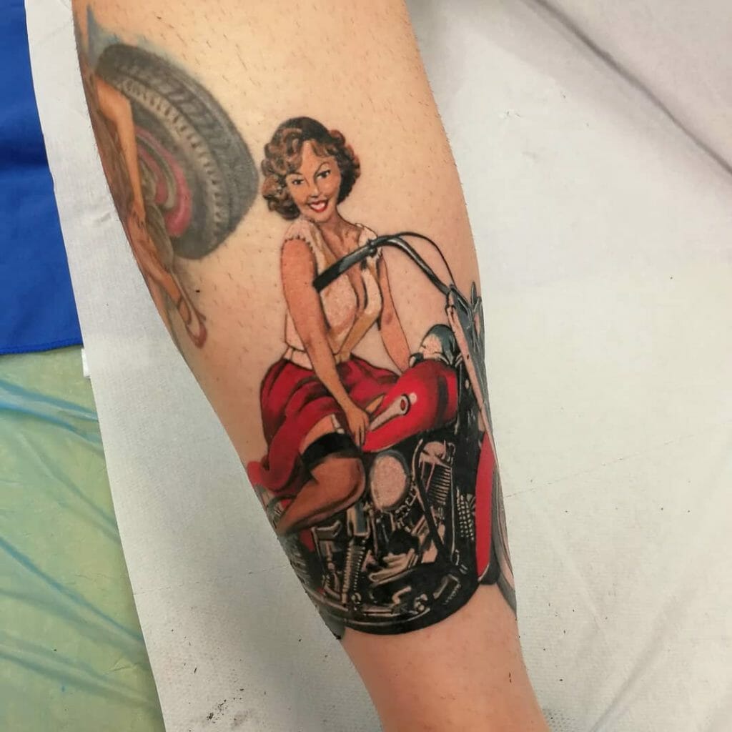 The Gorgeous Marilyn Monroe And The Harley Davidson Tattoo