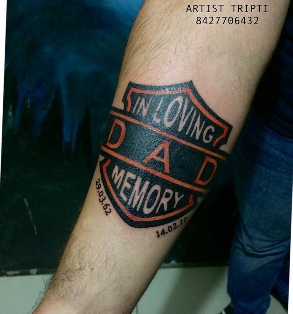 The Harley Davidson Tattoos In The Memory Of Your Dear One