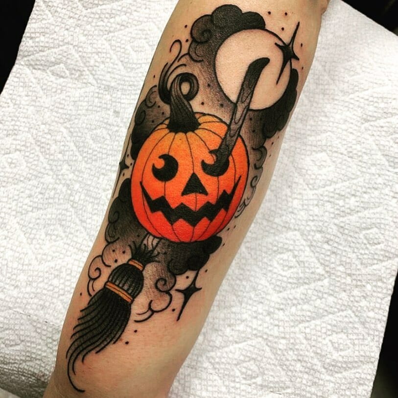 The Pumpkin In The Wild Jack O Lantern Tattoo 