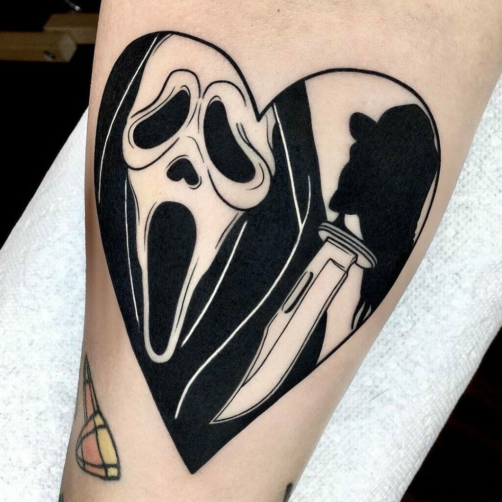 The Screaming Ghost Face And A Knife