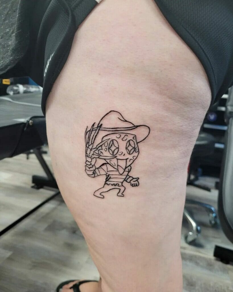 The Tiny And Cute Freddy Krueger Tattoo