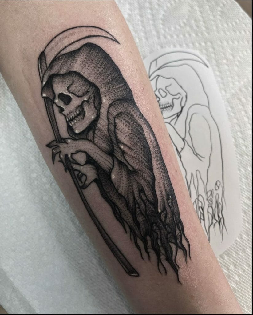 The Traditional Grim Reaper Tattoo Design