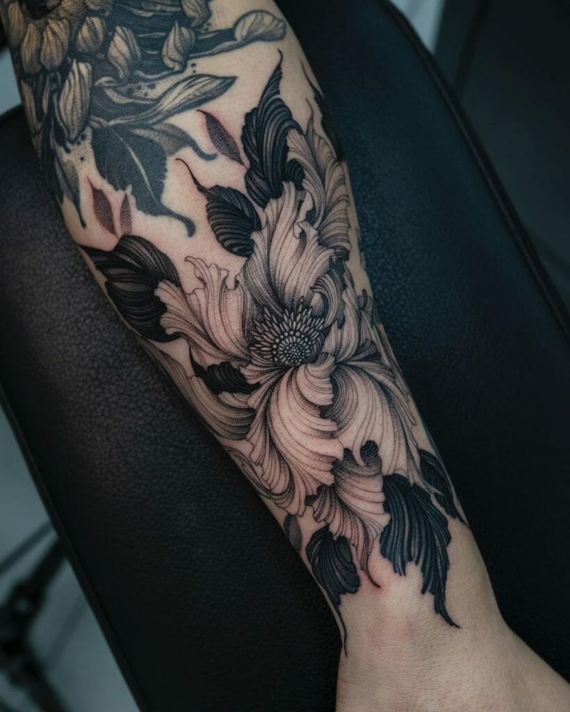 The Very Popular Floral Sleeve Tattoo