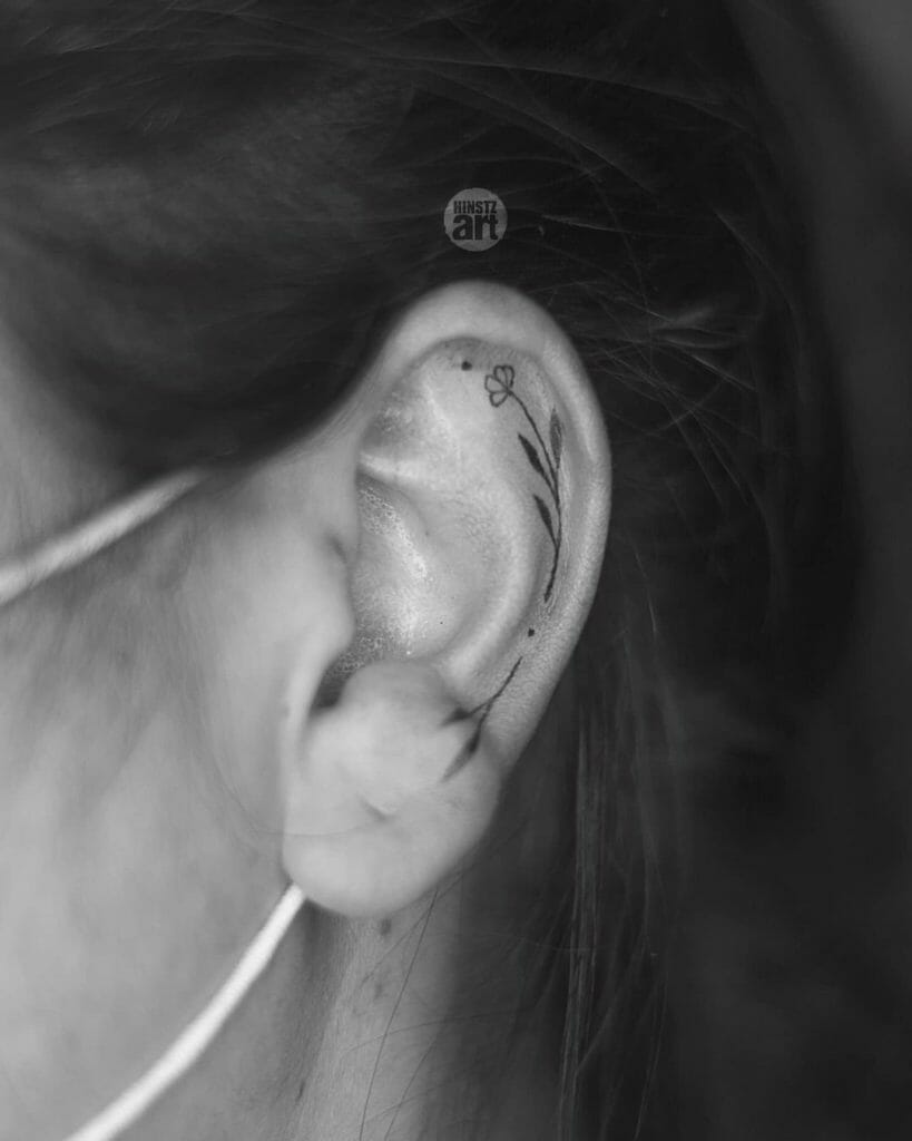Thin Ear Helix Tattoo