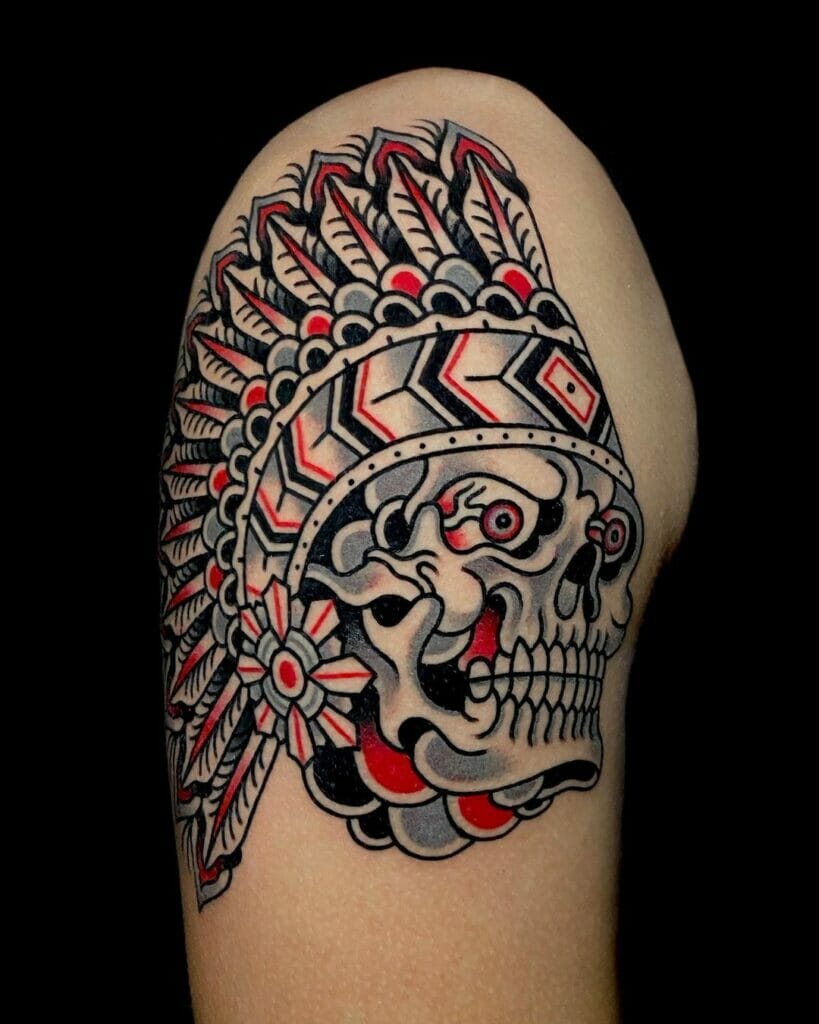Traditional Indian Skull Tattoo