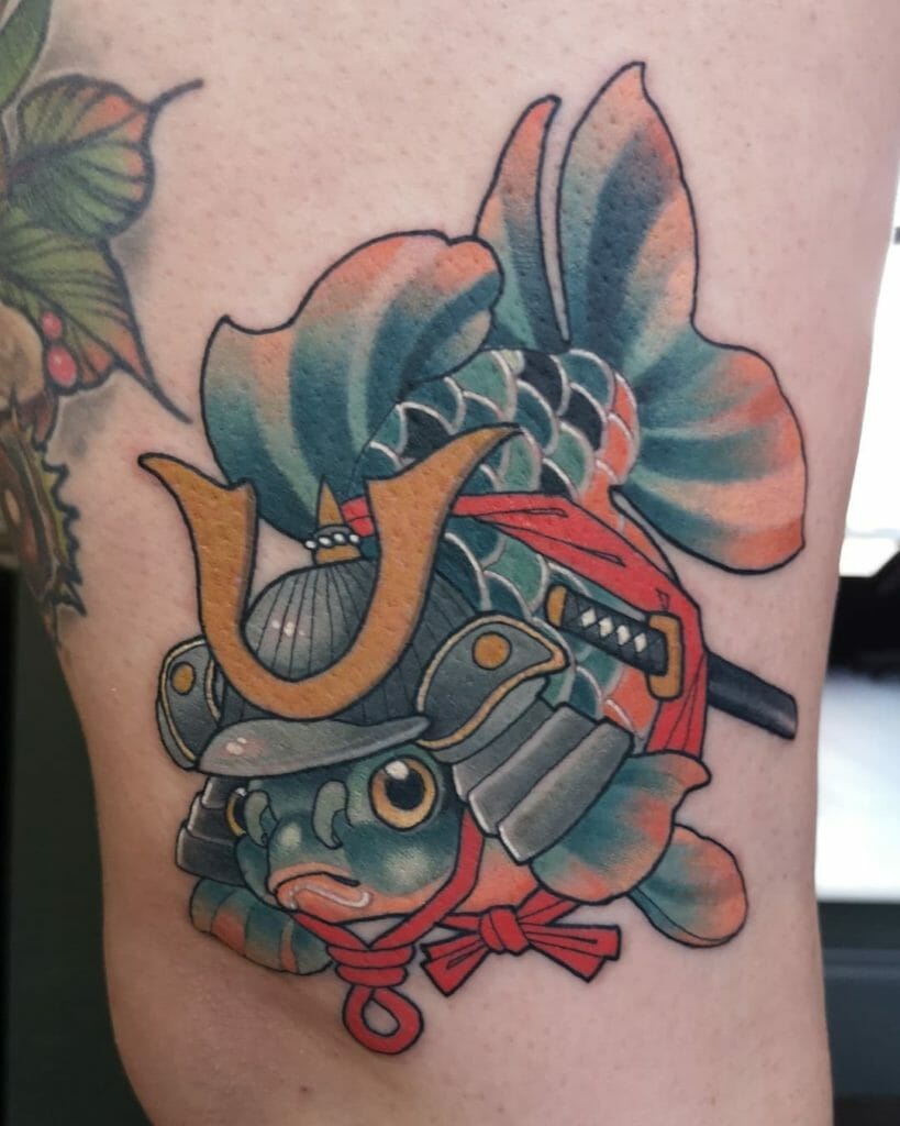 Traditional Japanese Goldfish Tattoo