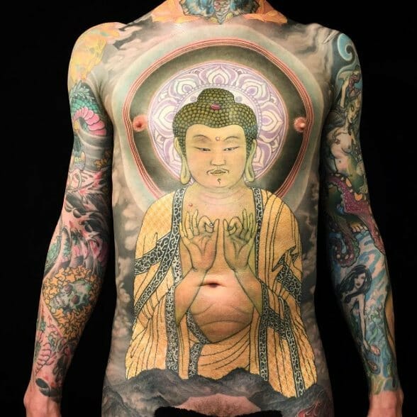 Traditional Japanese Monk Tattoo