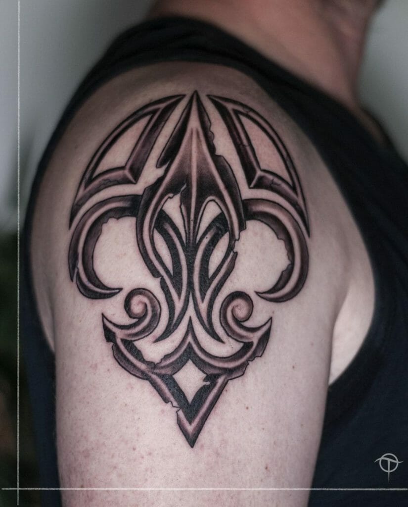 Tribal Fleur De Lis Tattoo