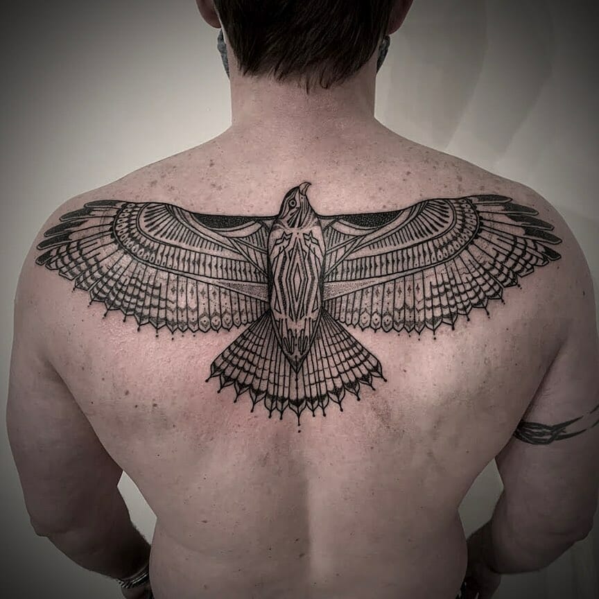 Tribal Hawk Tattoo Design