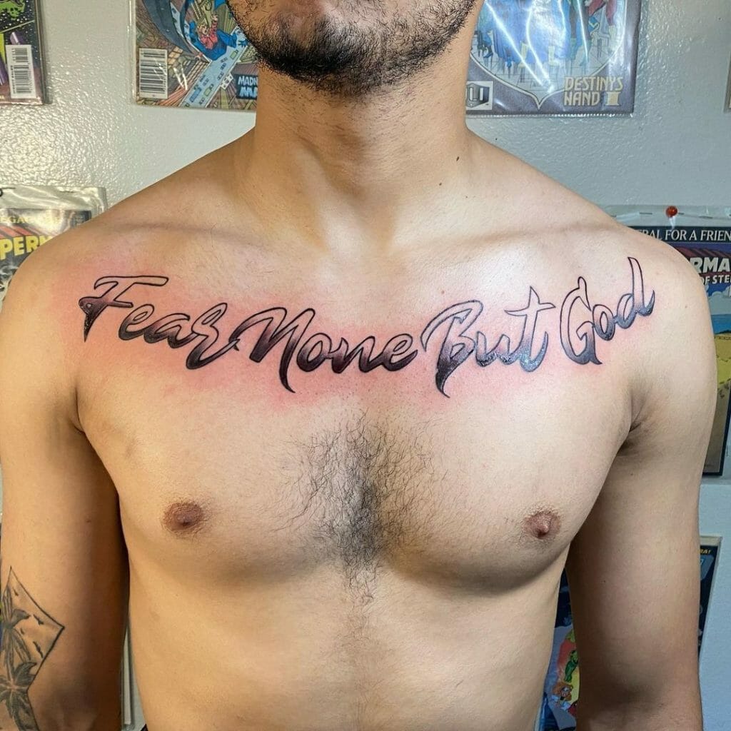 Tyga Fear None But God Tattoo