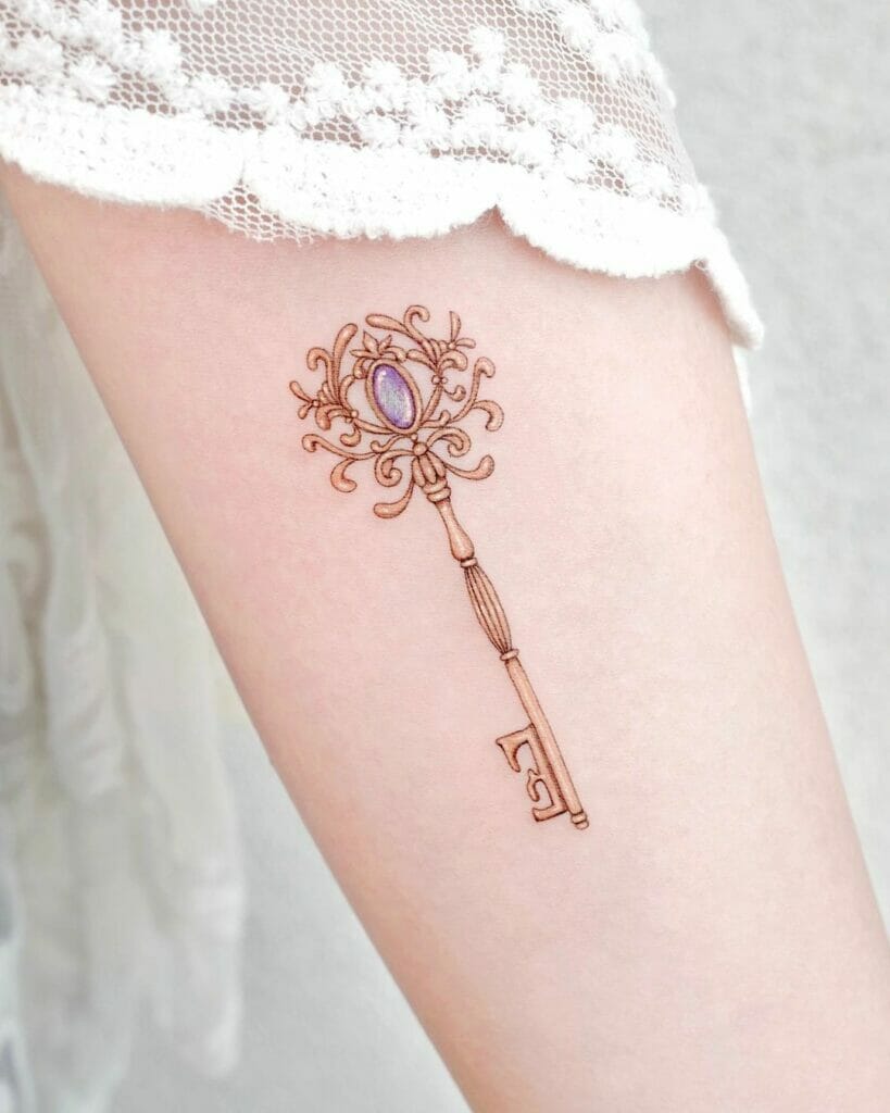Victorian Style Key Tattoo