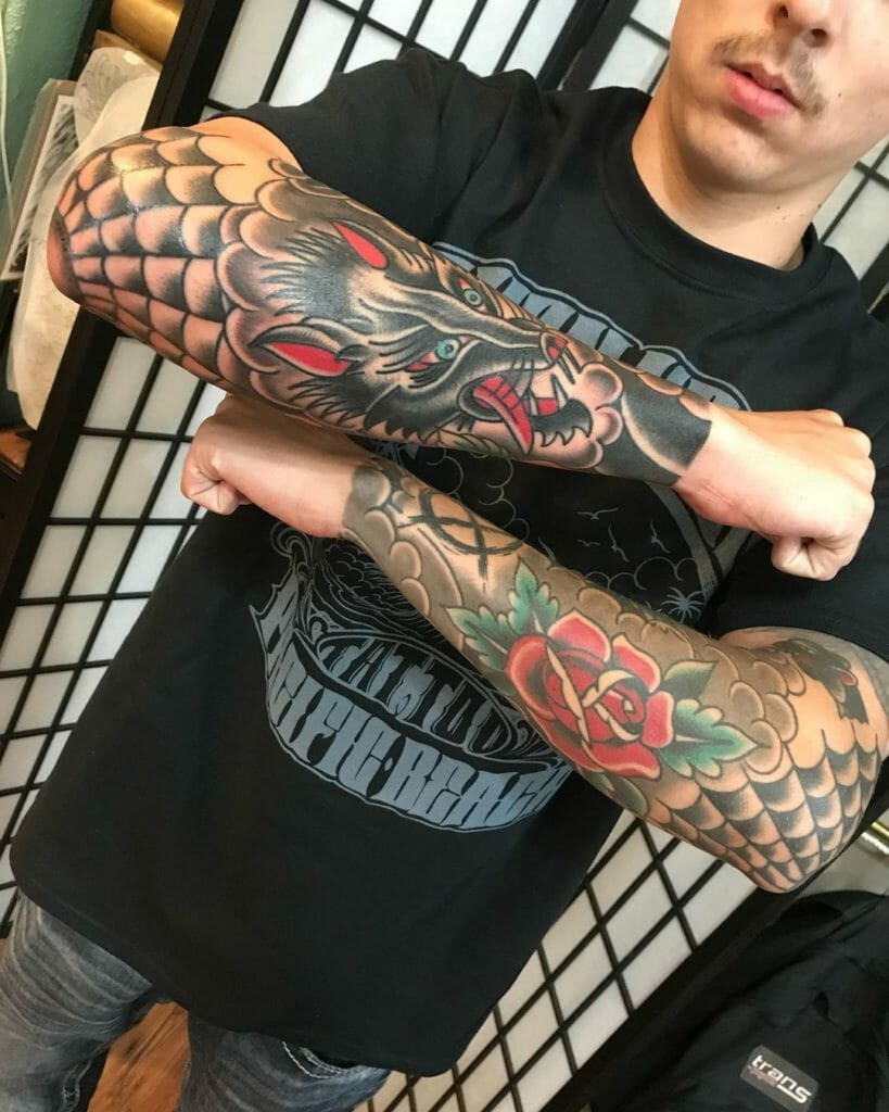 Wolf Head Tattoo Design