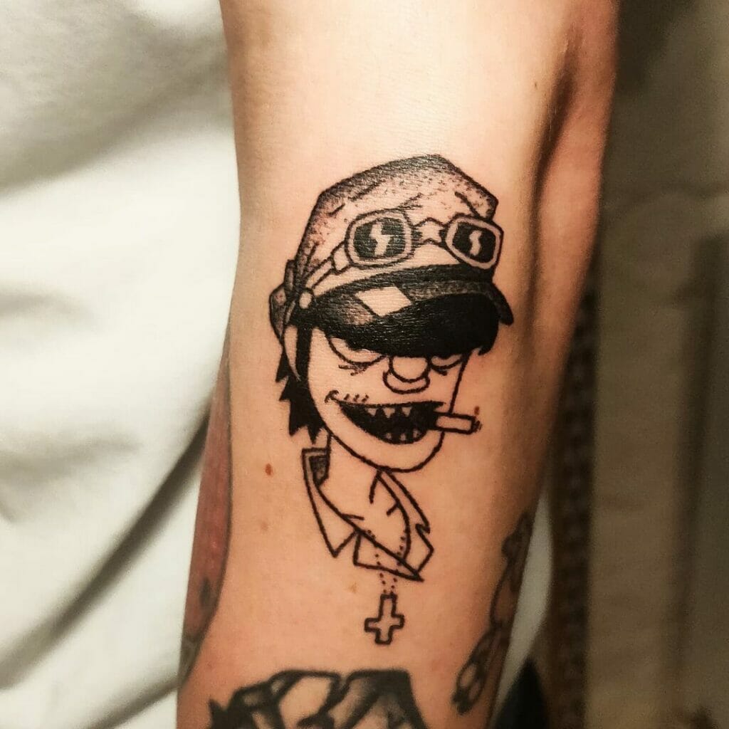 Wonderful Tattoo Ideas With The Member Murdoc Niccals From Gorillaz