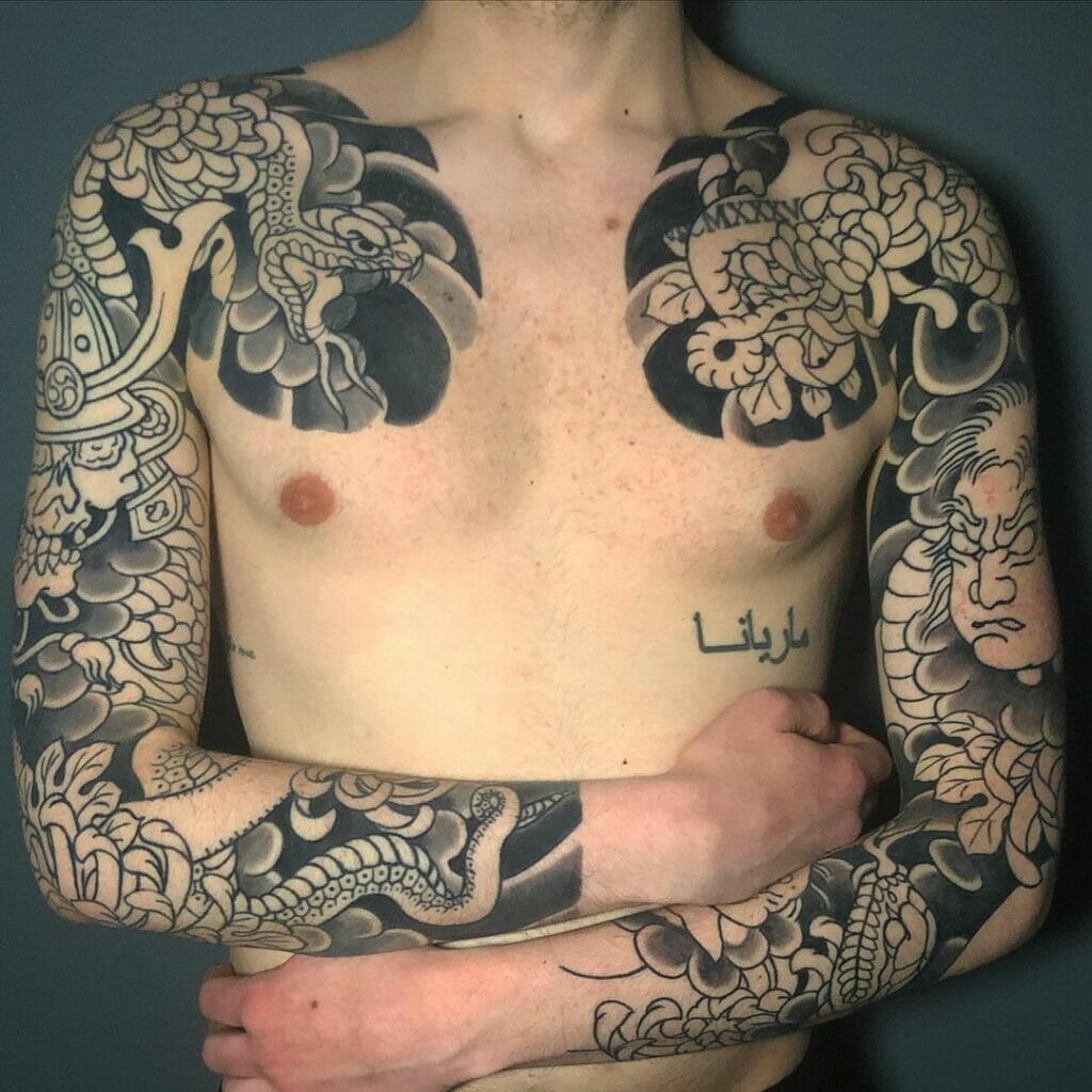 Yakuza Japanese Snake Tattoo Design
