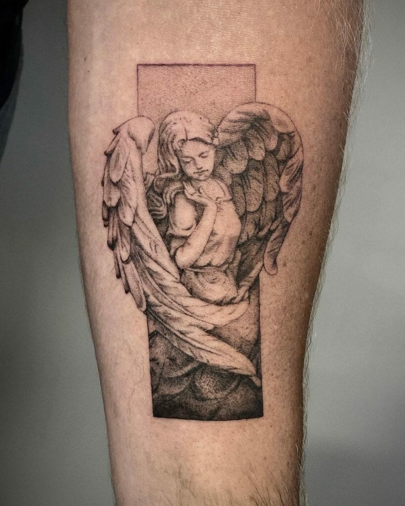Young Guardian Angel Tattoos
