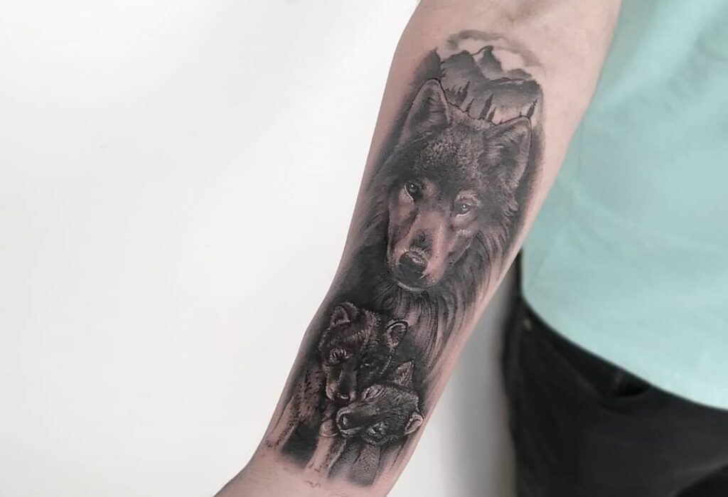 Baby Wolf Tattoo