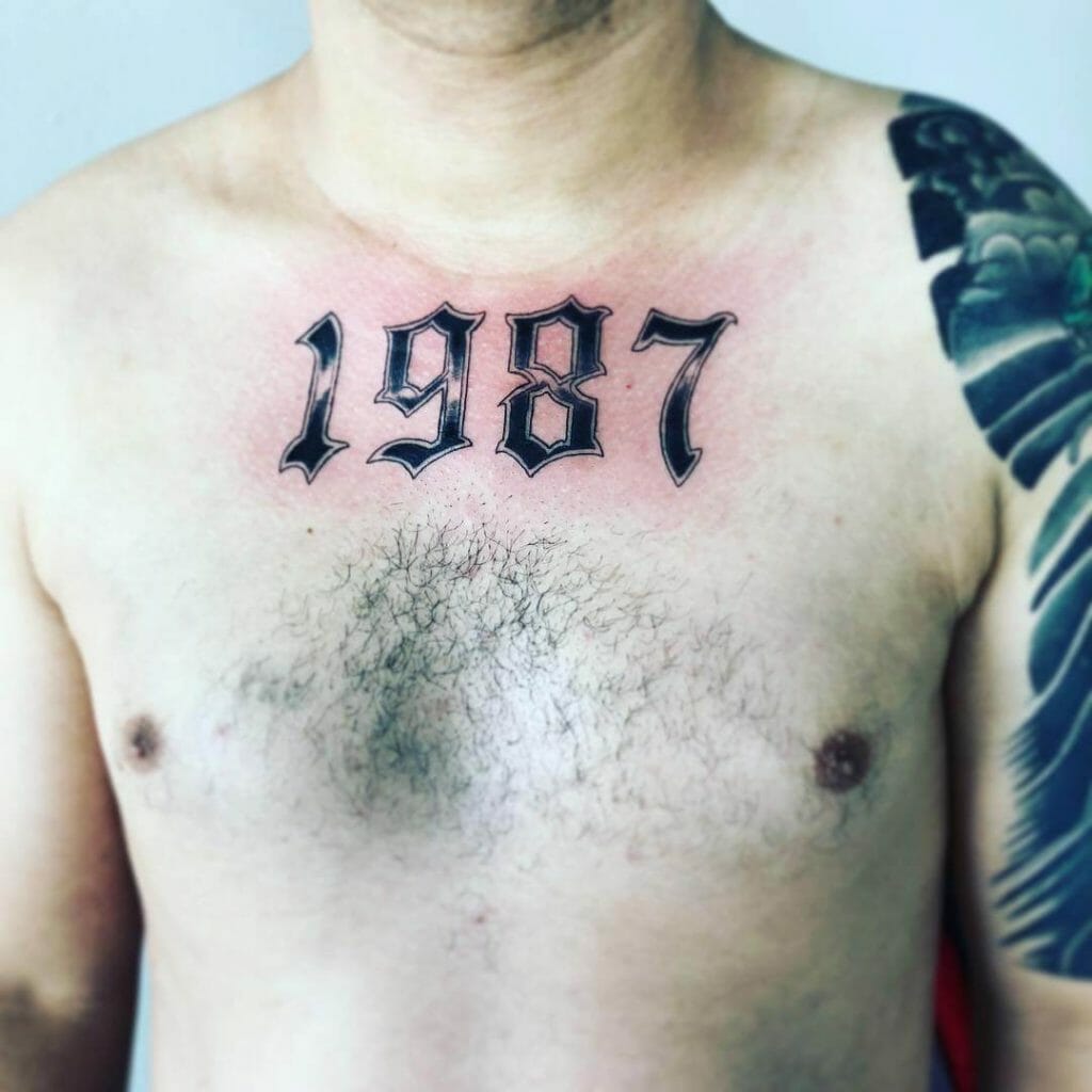 1987 Tattoo On Chest