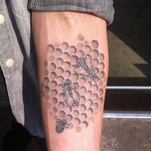 3-D Bee Hive Tattoo