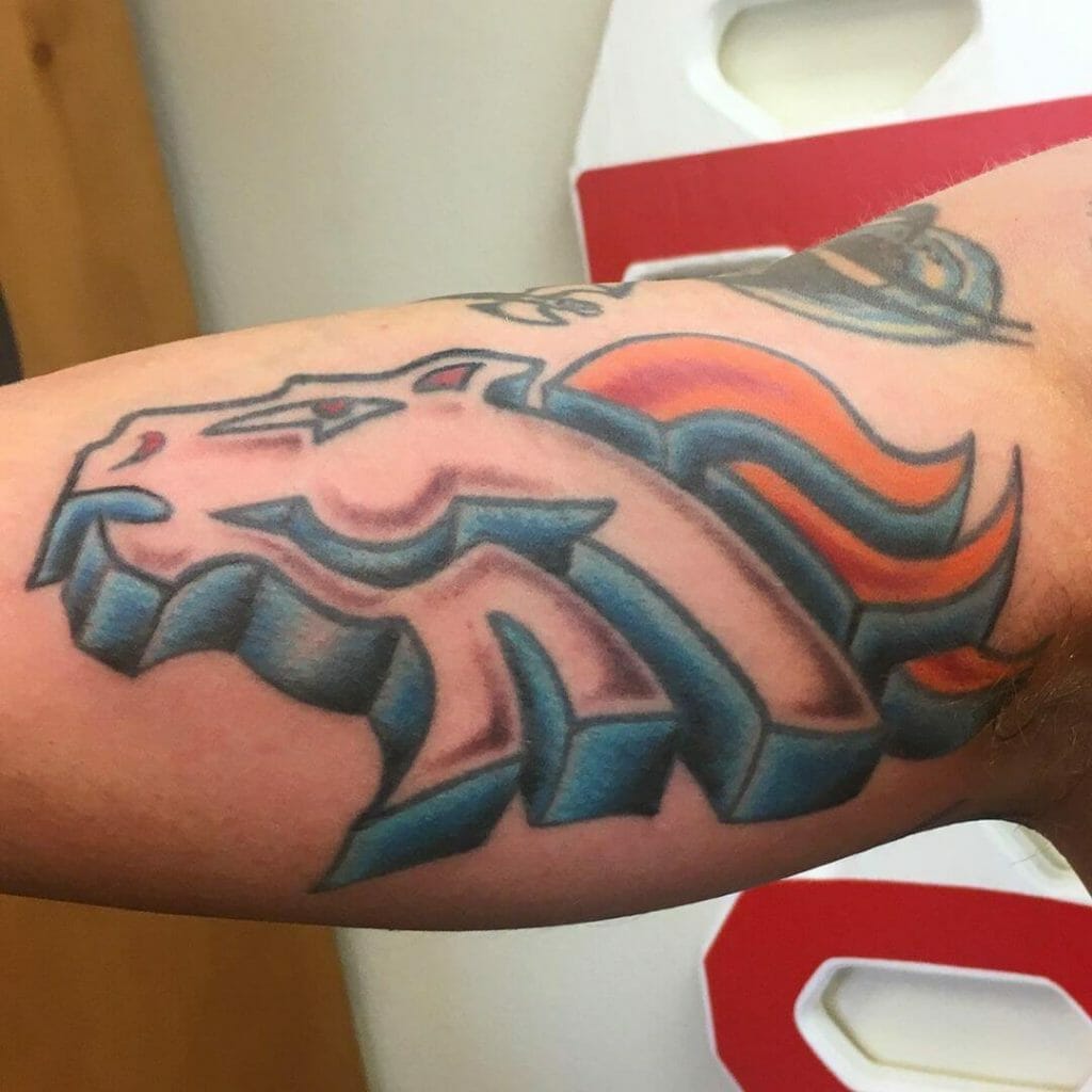 3D Denver Broncos Tattoo