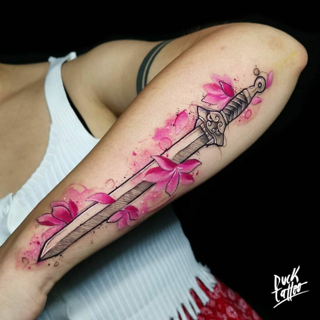 6. Mulan Sword Tattoo