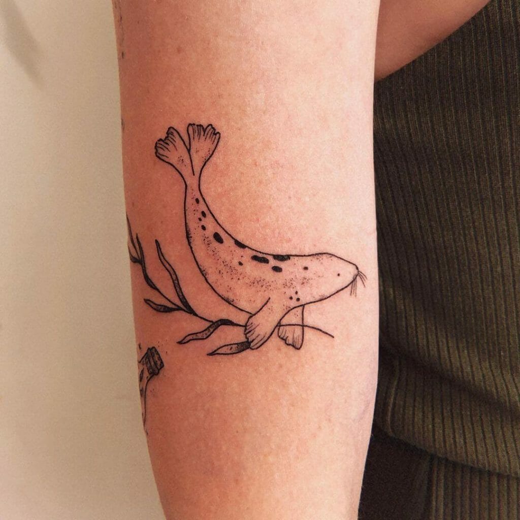 A Cute Spotted Seal Tattoo