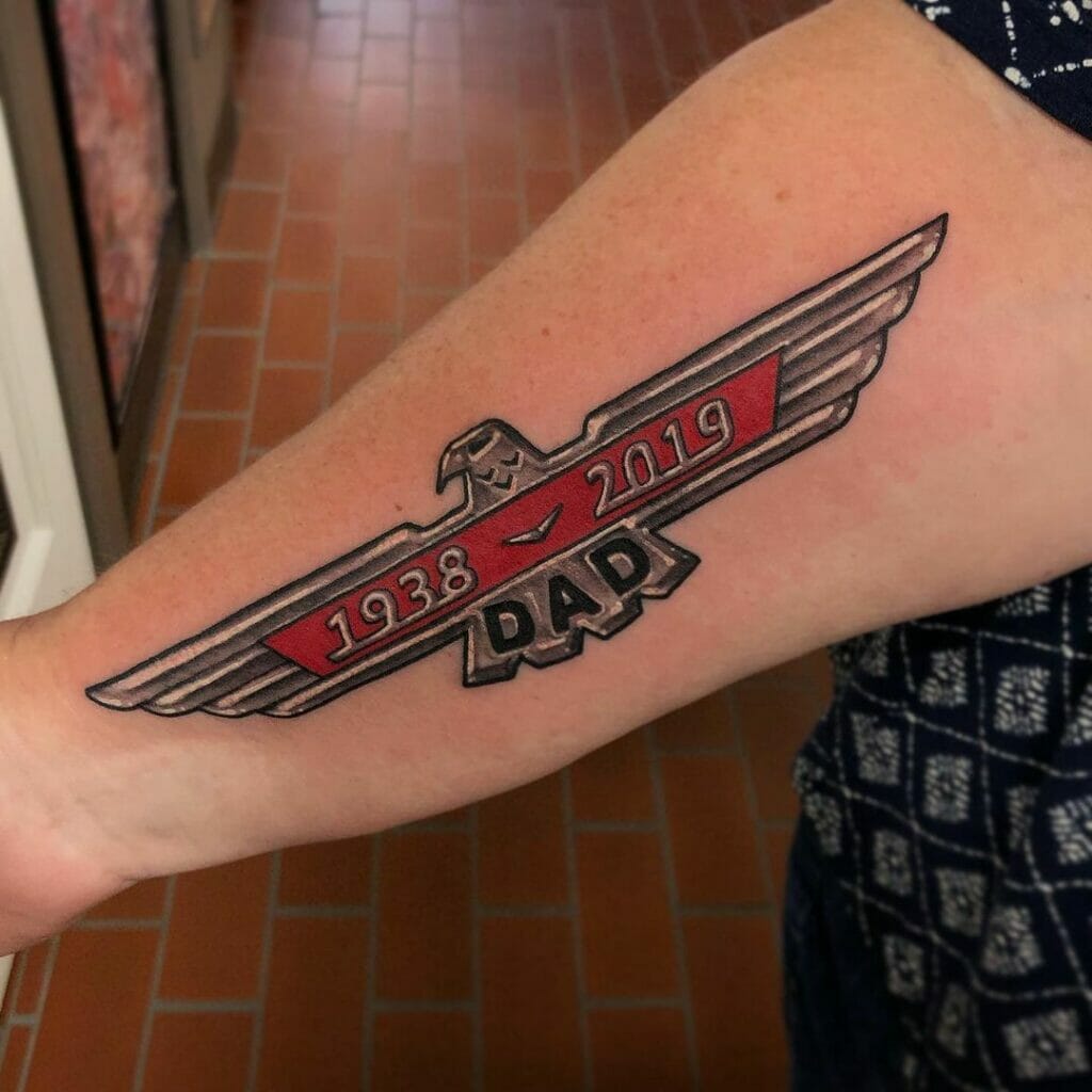 A Unique Thunderbird Car Plate Tattoo