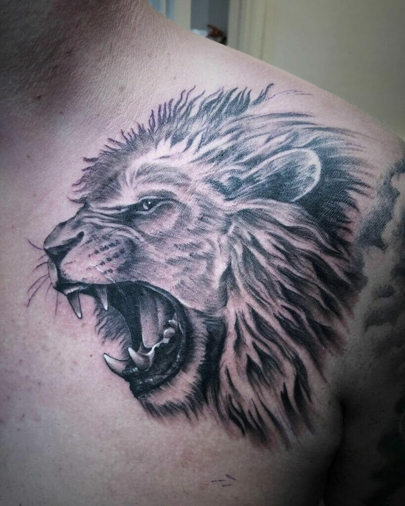 A Wild Roar lion tattoo ideas