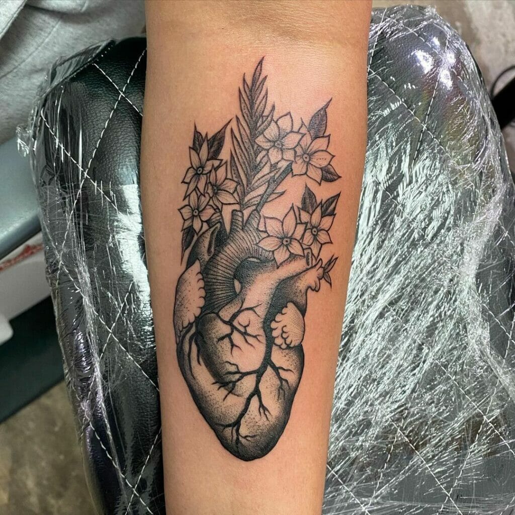 Abstract Heart Nurse Tattoo
