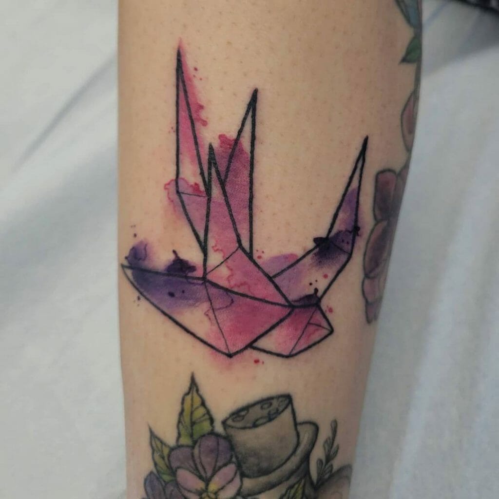 Abstract White Swallow Tattoos Design 