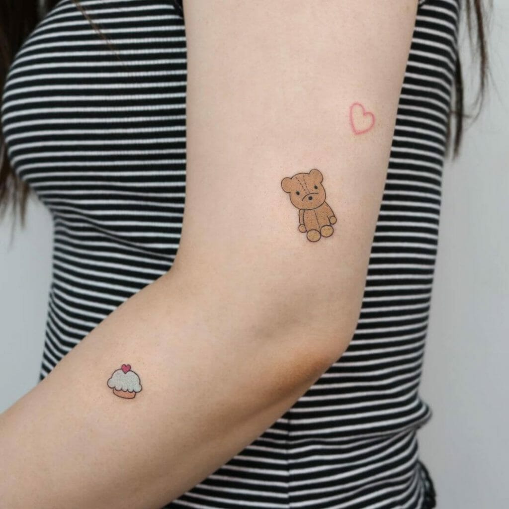 Adorable and Small Teddy Bear Tattoo Designs