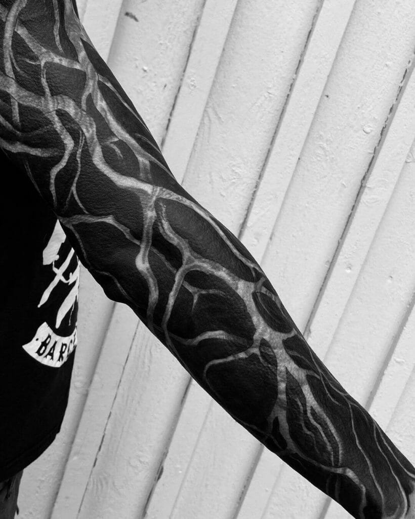 Amazing Blastover Roots Tattoo Idea
