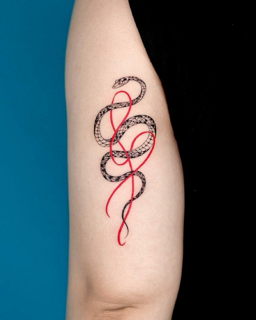 Amazing Ribbon And Snake Tattoo Ideas