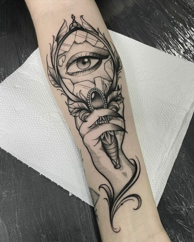 An Eye In The Broken Mirror Tattoo