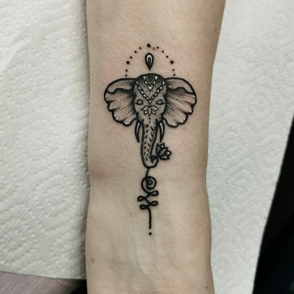 Animal Themed Unalome Tattoo