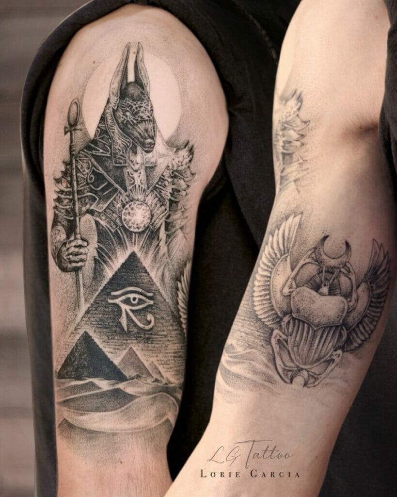 Anubis x Pyramid Tattoo