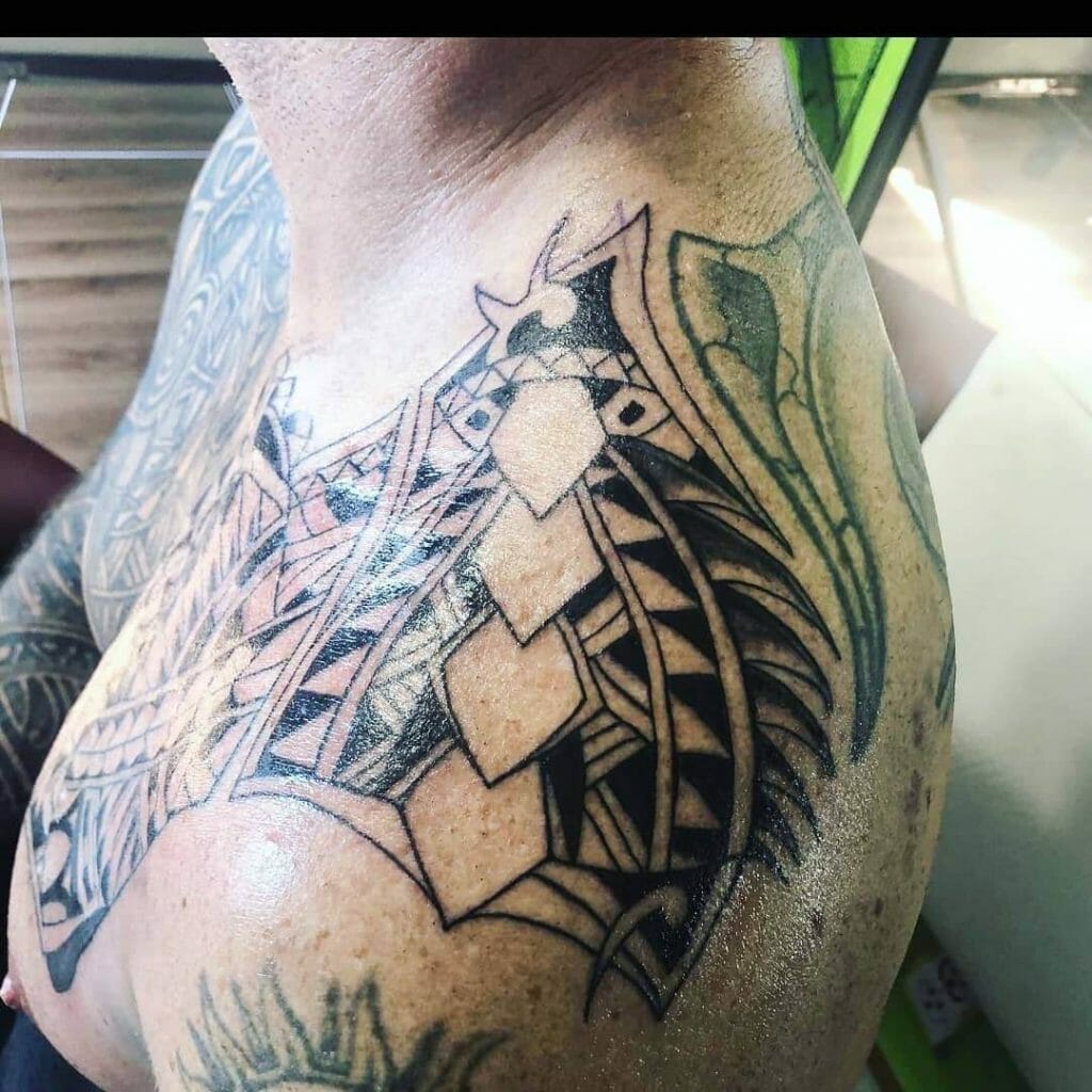 Armour Tribal Shoulder Tattoo