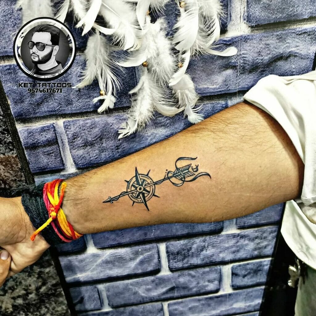 Arrow Compass Tattoo Designs