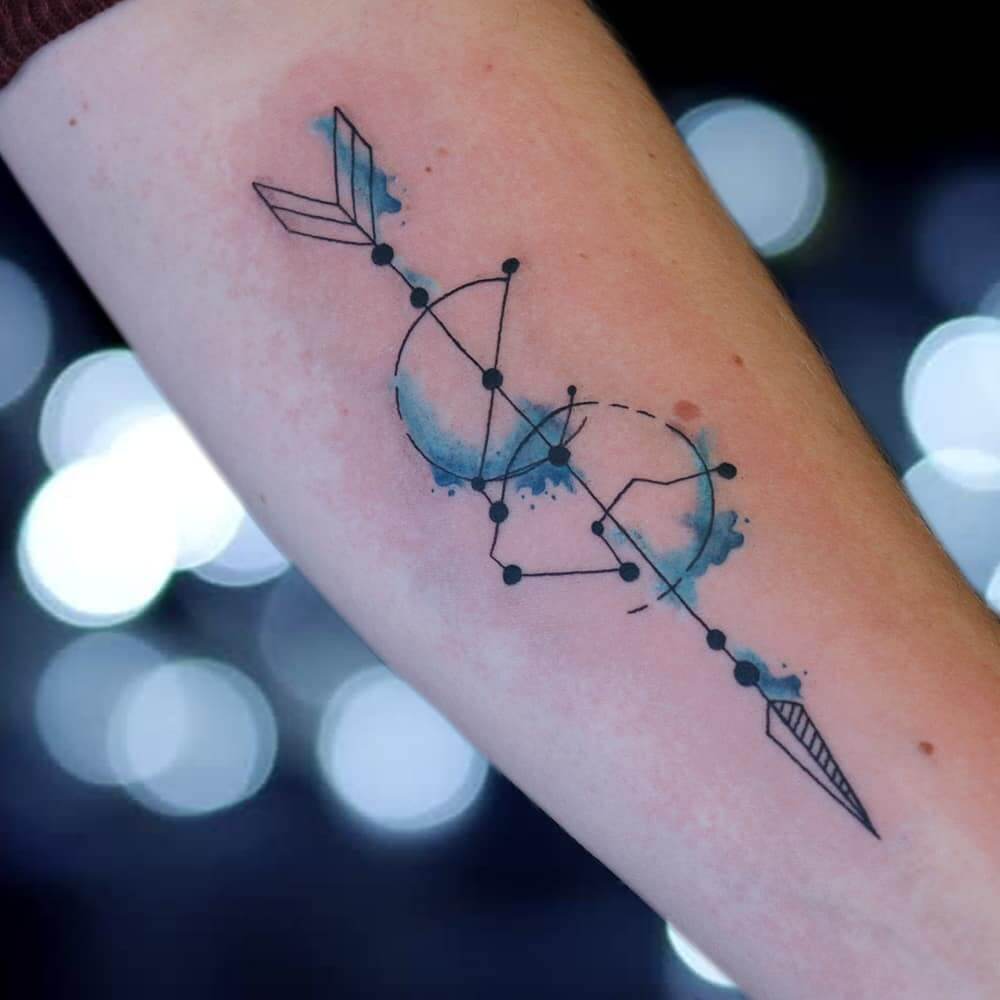 Arrow Watercolour Tattoo