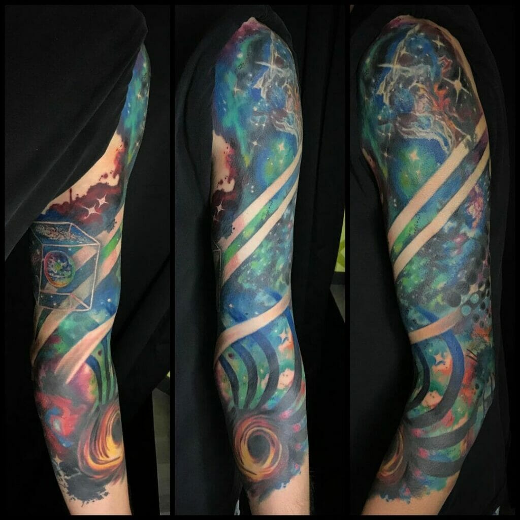 Awesome Designs For Negative Space Tattoo Sleeve