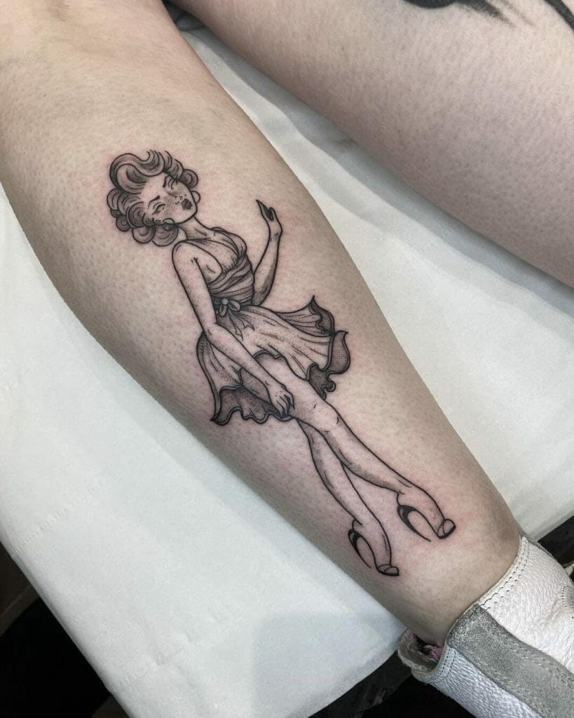 Awesome Marilyn Monroe Pin Up Tattoo Designs