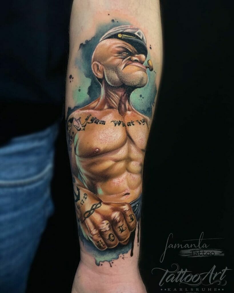 Awesome Popeye Tattoos for Realism Fans